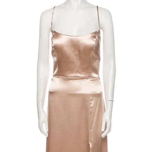 NWT JENNY YOO Satin Evening Gown Full Length - Picture 2 of 8